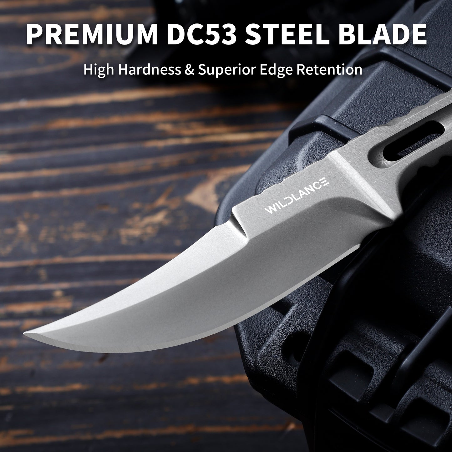 Caelus | Full Tang DC53 Blade | Titanium PVD Finish | Kydex Sheath | IB-05