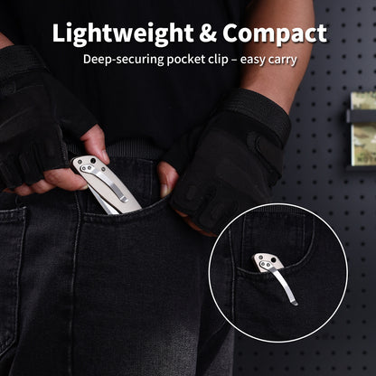 Ti-Surge | Button Lock | D2 Blade & Titanium Handle | TPK-01