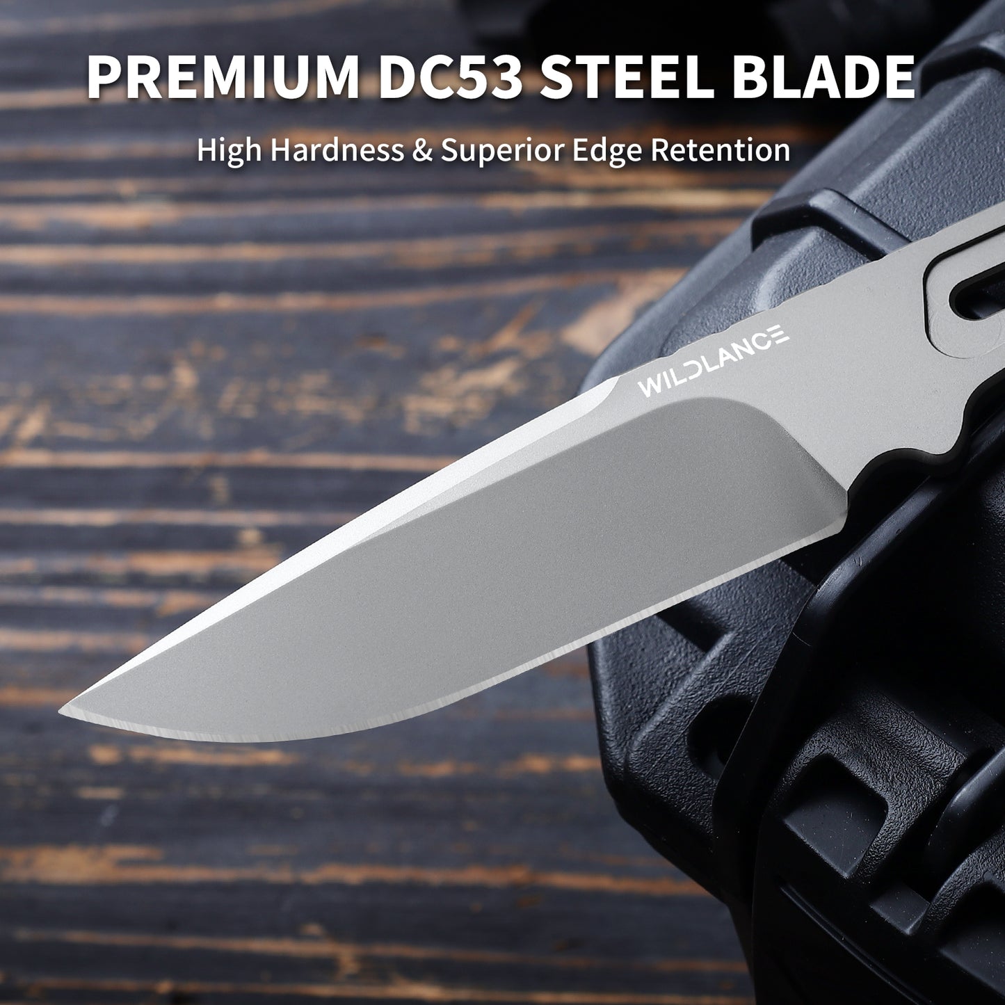 Volaris | Full Tang DC53 Blade | Titanium PVD Finish | Kydex Sheath | BS-01