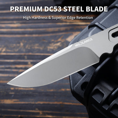 Volaris | Full Tang DC53 Blade | Titanium PVD Finish | Kydex Sheath | BS-01
