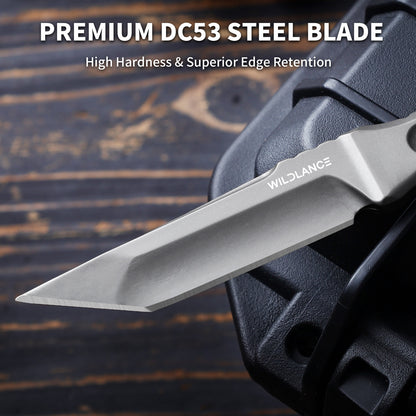 Silex | Full Tang DC53 Blade | Titanium PVD Finish | Kydex Sheath | BS-02
