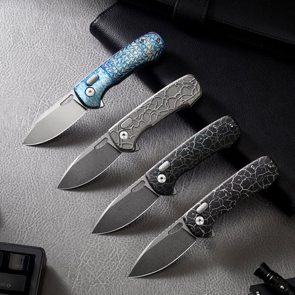 Pallas | Top Liner Lock | D2 Blade & Flamed Titanium Handle | PA-01