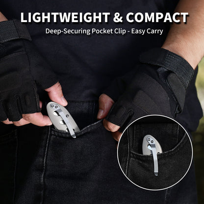 Ti-Flash | Button Lock | D2 Blade & Titanium Handle | TA-03