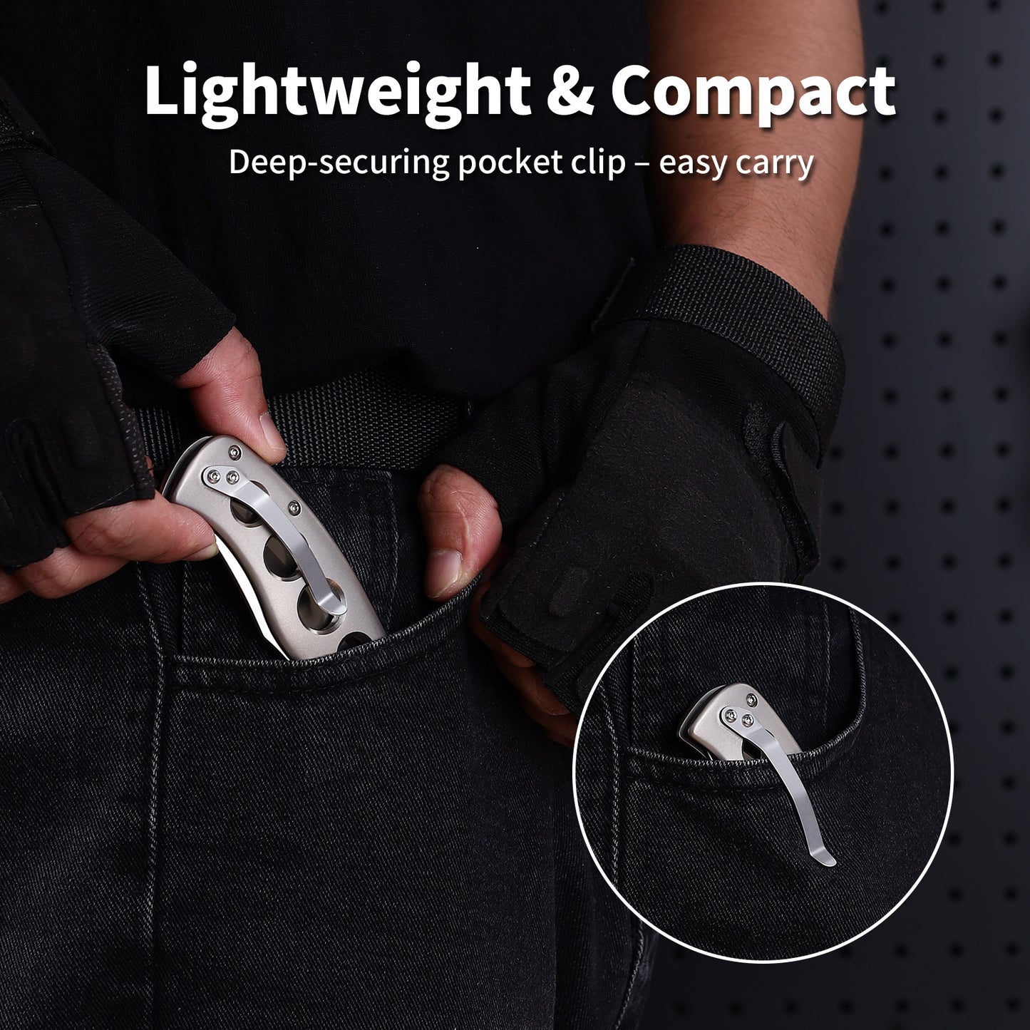 Torrent | Button Lock | D2 Blade & Titanium Handle | TPK-03