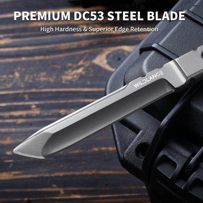 Tempus | Full Tang DC53 Blade | Titanium PVD Finish | Kydex Sheath | BS-03