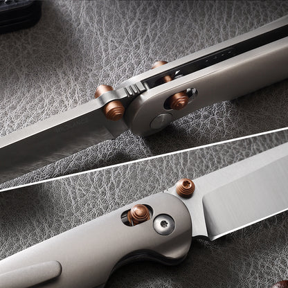Zylos | Crossbar Lock | D2 Blade & Titanium Handle | PK-03