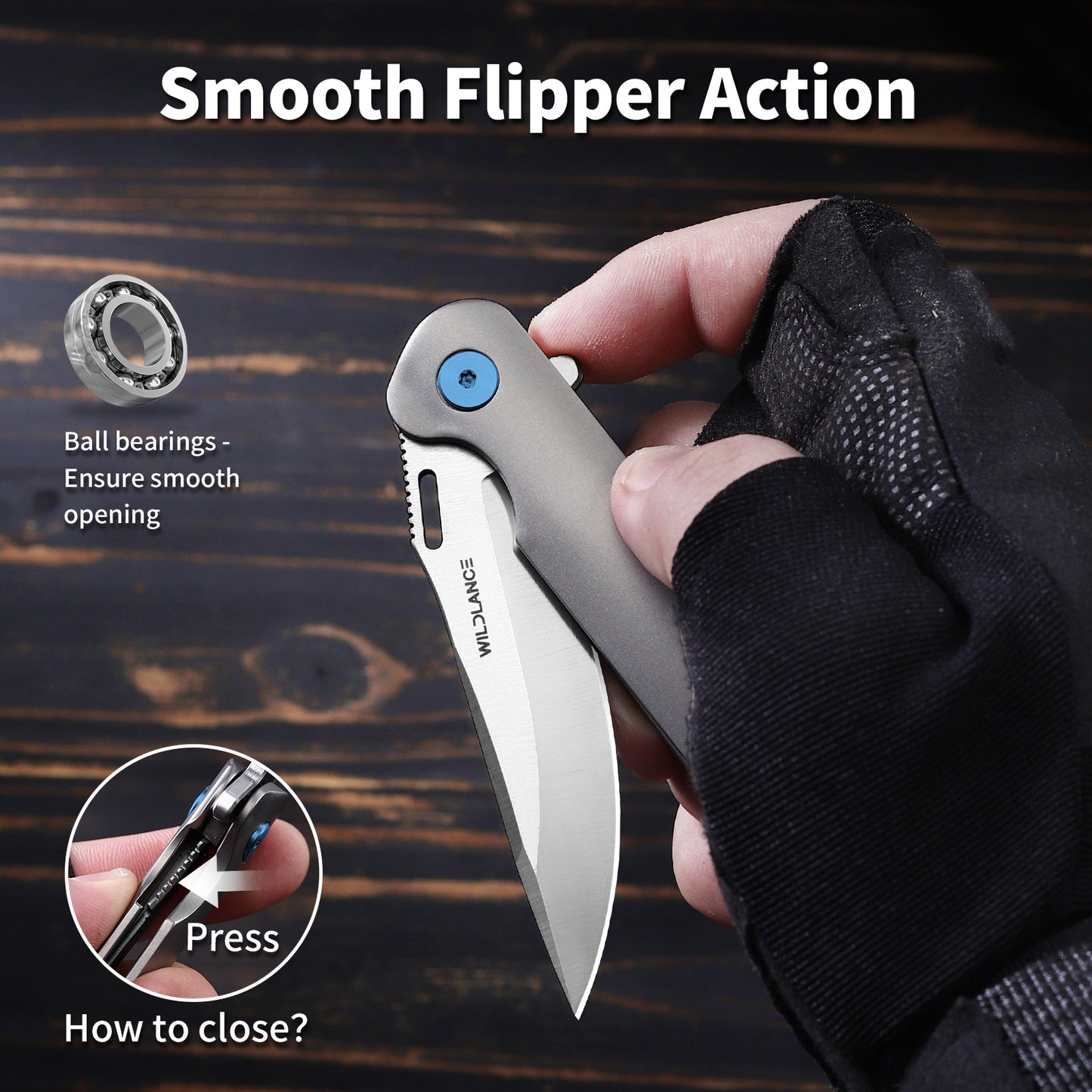 Aurex | Liner Lock | D2 Blade & Titanium Handle | PK-02