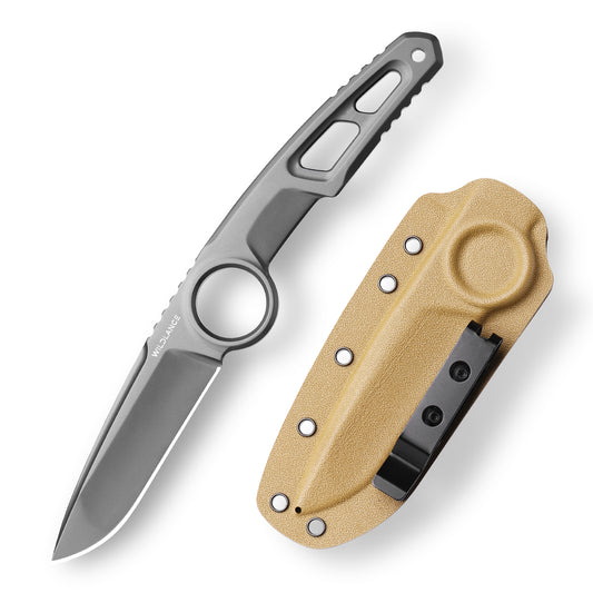 Ferren | Full Tang DC53 Blade | Titanium PVD Finish | Kydex Sheath | IB-02