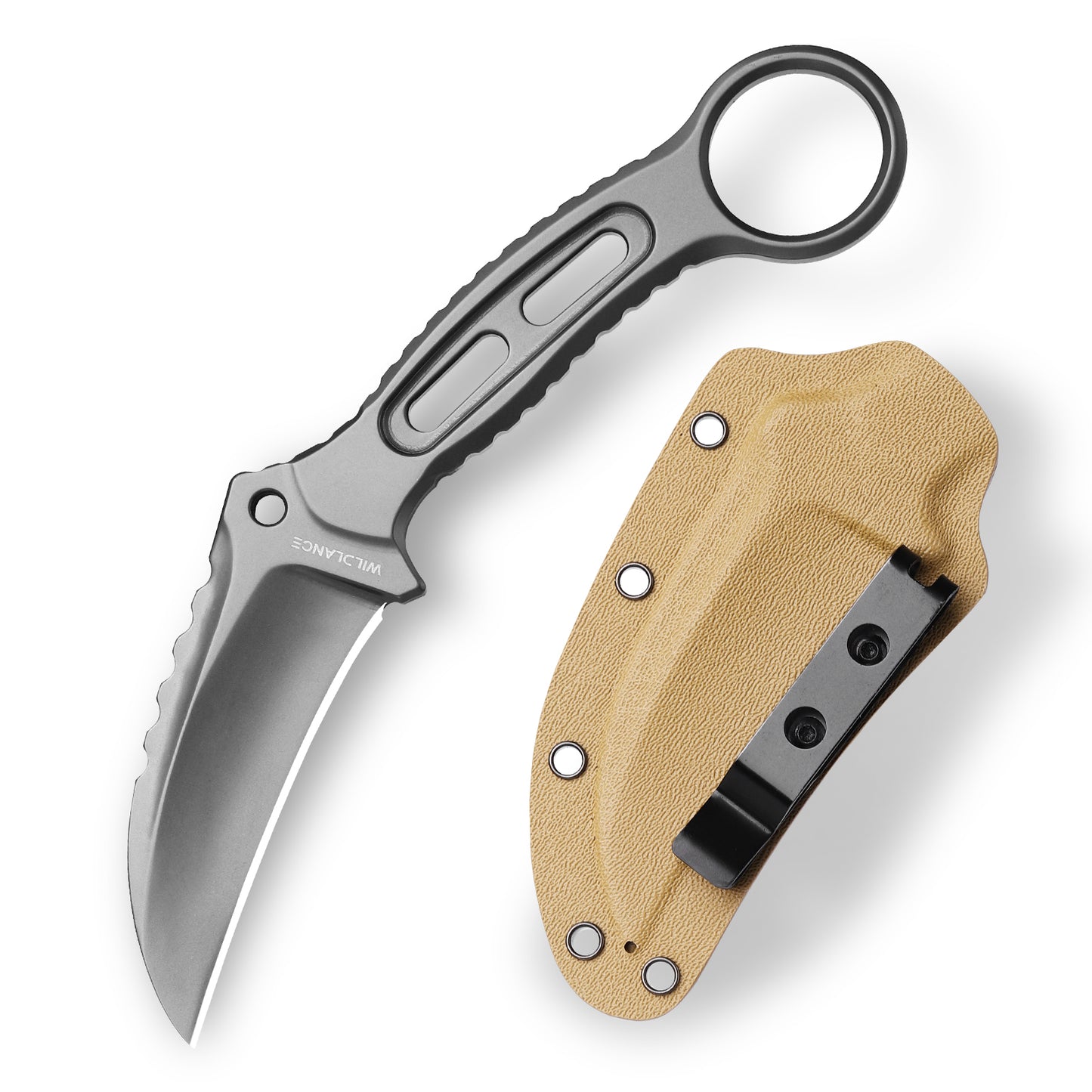 Talon | Full Tang DC53 Blade | Titanium PVD Finish | Kydex Sheath | IB-03