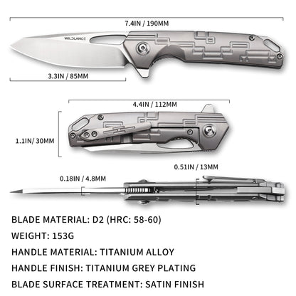 Vertex | Frame Lock | D2 Blade & Titanium Handle | PK-01