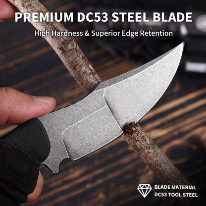 Vantor | DC53 Blade & Black G10 Handle | Stonewash Finish | FB-02