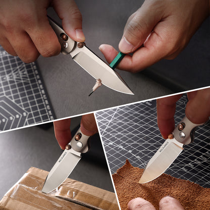 Zylos | Crossbar Lock | D2 Blade & Titanium Handle | PK-03