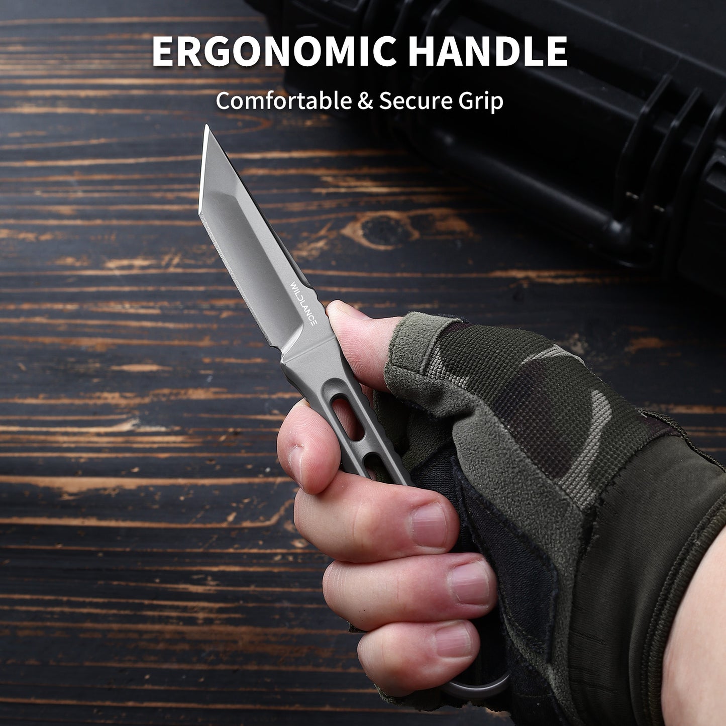 Silex | Full Tang DC53 Blade | Titanium PVD Finish | Kydex Sheath | BS-02