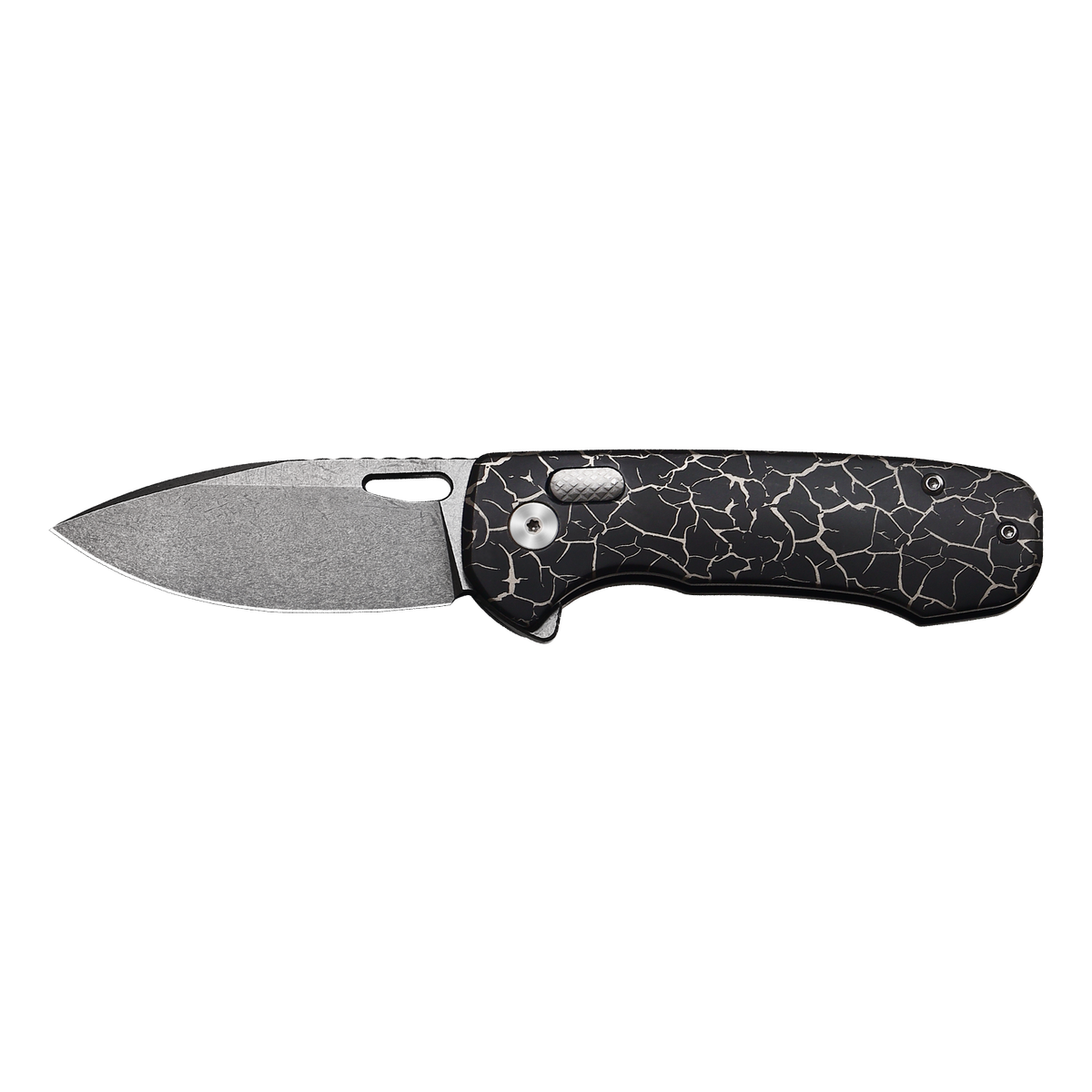 Pallas | Top Liner Lock | D2 Blade & Cracked Ice Titanium Handle | PA-04