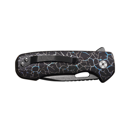 Pallas | Top Liner Lock | D2 Blade & Cracked Ice Titanium Handle | PA-03