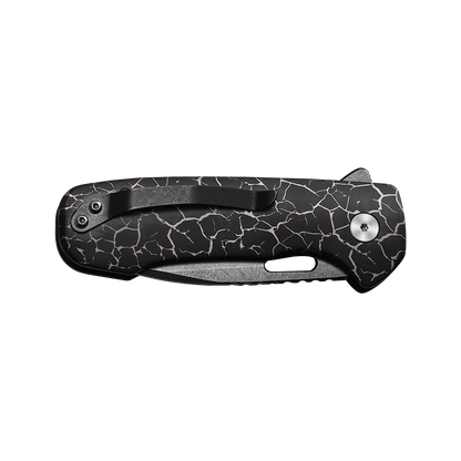Pallas | Top Liner Lock | D2 Blade & Cracked Ice Titanium Handle | PA-04