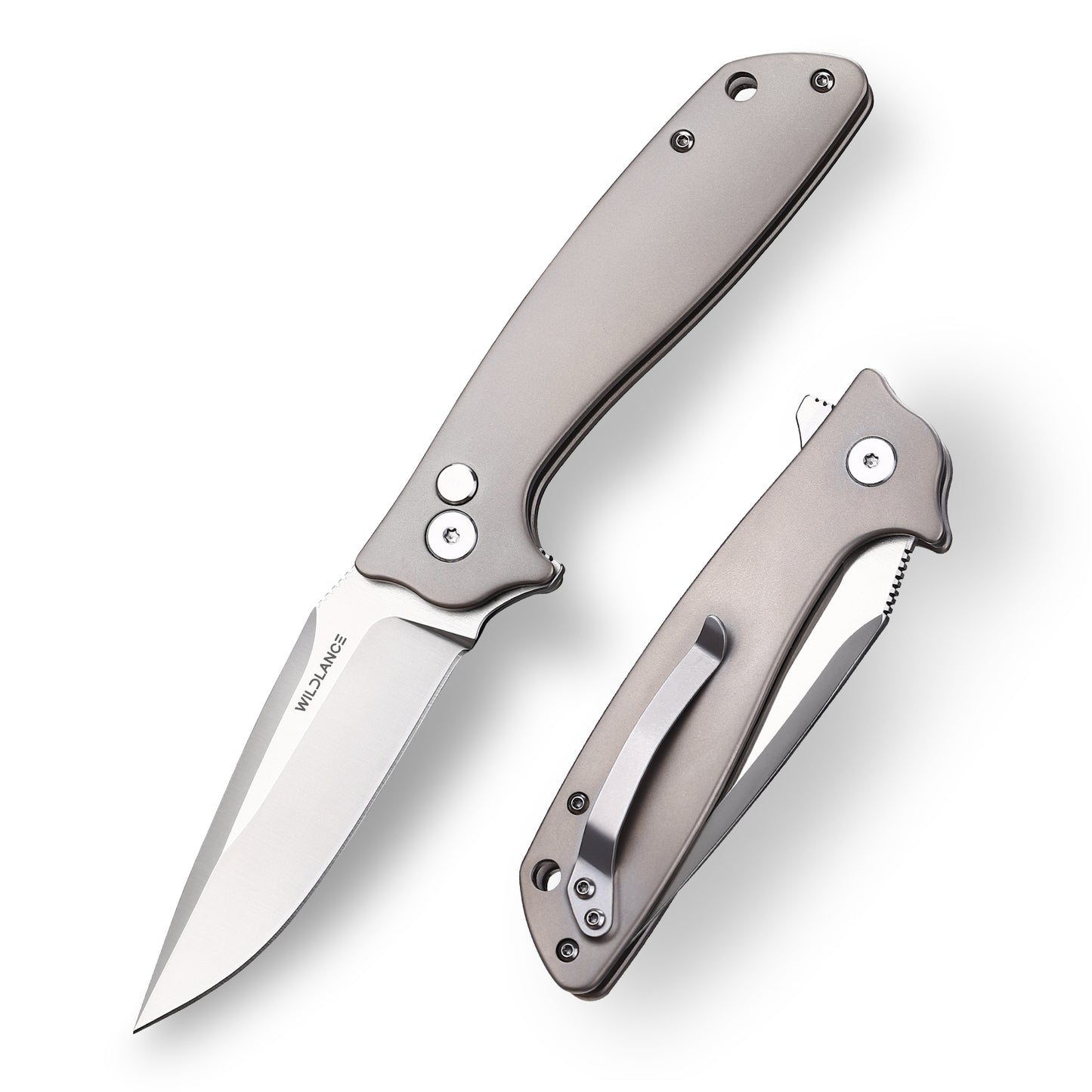 Ti-Surge | Button Lock | D2 Blade & Titanium Handle | TPK-01