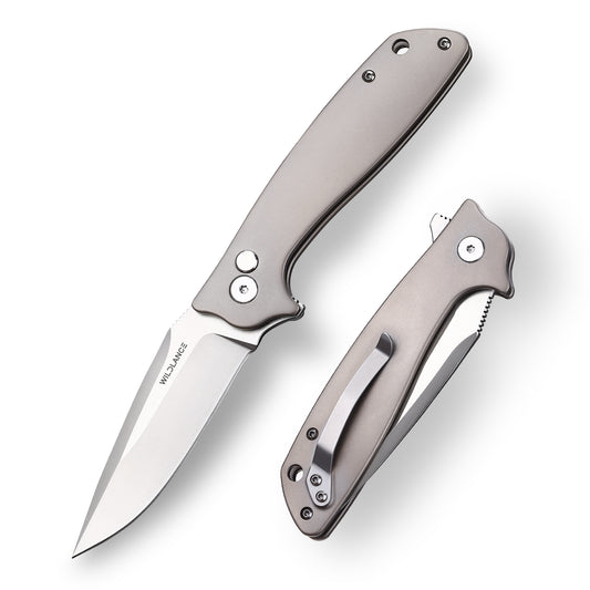 Ti-Surge | Button Lock | D2 Blade & Titanium Handle | TPK-01