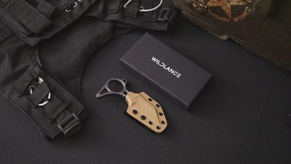 Draxium | Full Tang DC53 Blade | Titanium PVD Finish | Kydex Sheath | IB-04