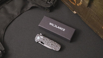 Pallas | Top Liner Lock | D2 Blade & Cracked Ice Titanium Handle | PA-04
