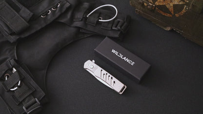 Ti-Crest | Button Lock | D2 Blade & Titanium Handle | TPK-02