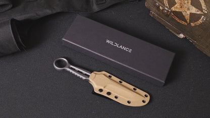 Quorix | Full Tang DC53 Blade | Titanium PVD Finish | Kydex Sheath | IB-01