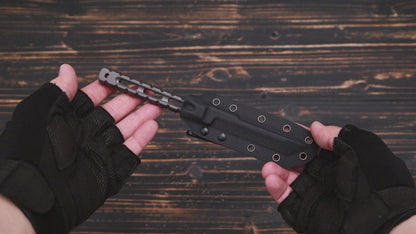 Tempus | Full Tang DC53 Blade | Titanium PVD Finish | Kydex Sheath | BS-03