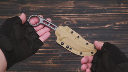 Caelus | Full Tang DC53 Blade | Titanium PVD Finish | Kydex Sheath | IB-05