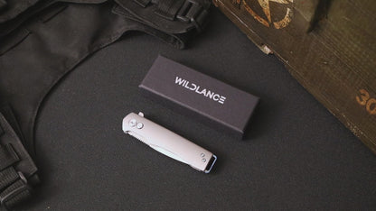 Vesta | Button Lock | D2 Blade & Titanium Handle | VE-03